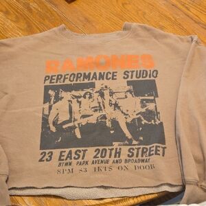 American Eagle Outfitters Brown RAMONES Graphic Sweatshirt